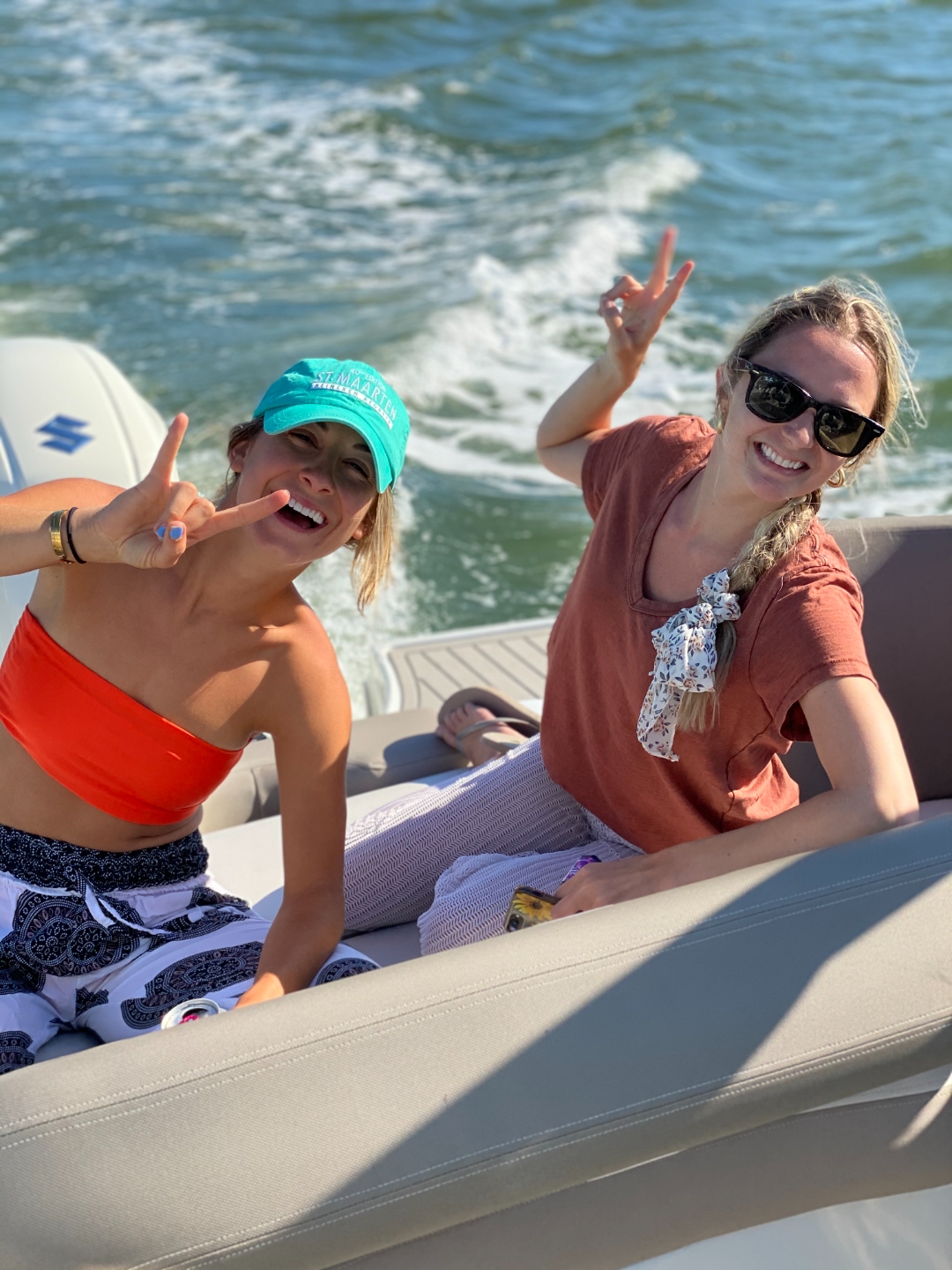 Friends on the boat