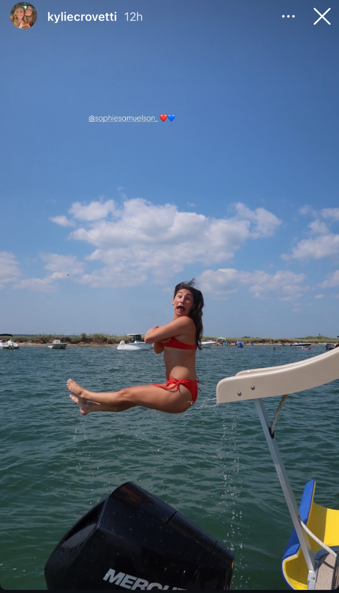 Jumping off the boat